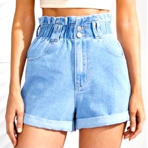 High waisted Shein jean shorts